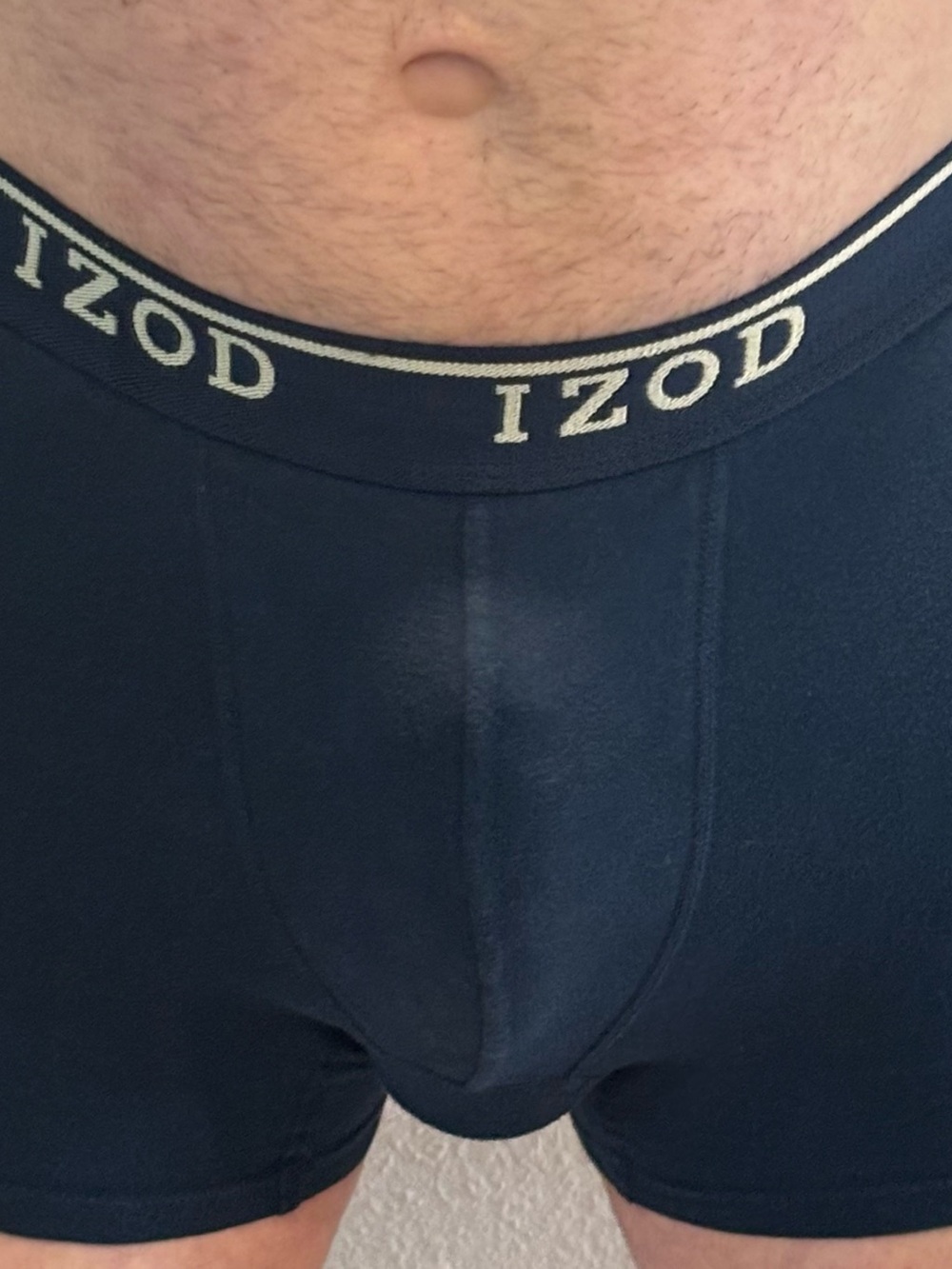 Izod Navy Men's Stretch Boxer Briefs with Branded Waistband